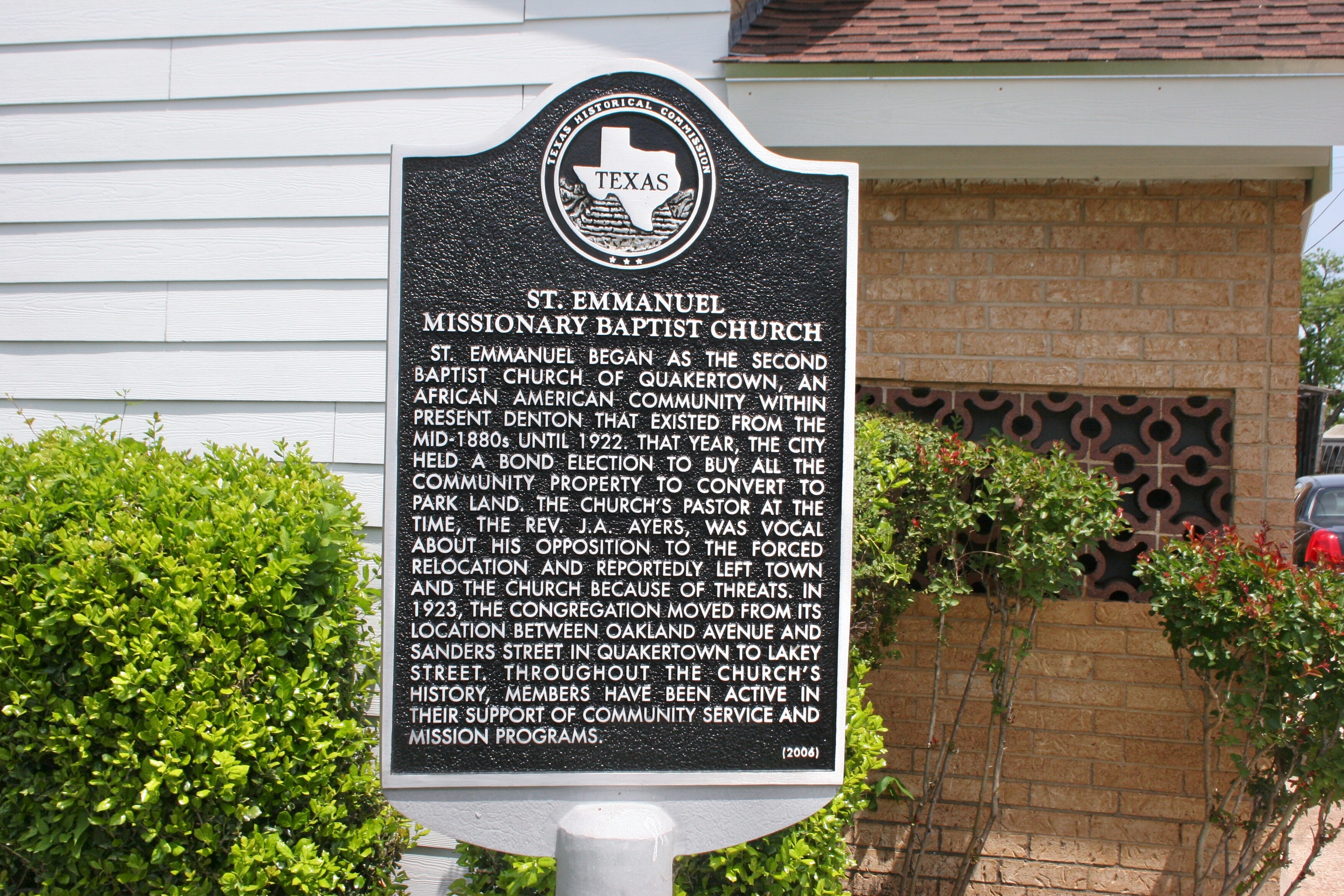 History of St. Emmanuel Missionary Baptist Church